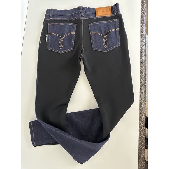 NWT $925 Versace Women's Denim Blue Jeans Size 27 US 1003998 Made in Italy - Picture 14 of 16